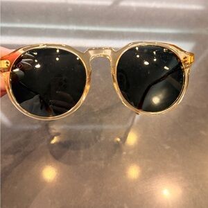 Raen Champagne Round Sunglasses Black Lenses LIKE NEW
